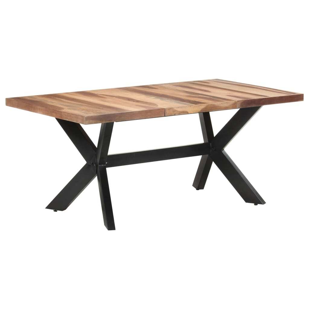 vidaXL Dining Table 70.9"x35.4"x29.5" Solid Wood with Honey Finish