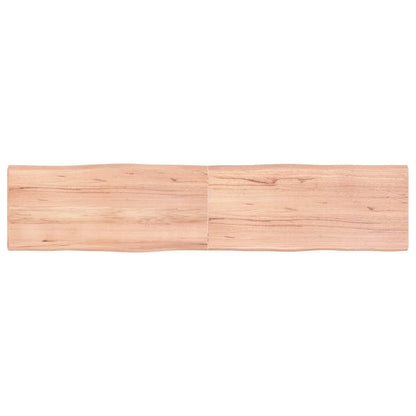 vidaXL Table Top Light Brown 70.9"x15.7"x(0.8"-1.6") Treated Solid Wood Live Edge