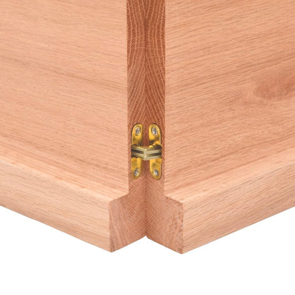 vidaXL Table Top Light Brown 70.9"x15.7"x(0.8"-1.6") Treated Solid Wood Live Edge