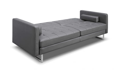 80 X 45 X 13 Gray Sofa Bed with Stainless Steel Legs