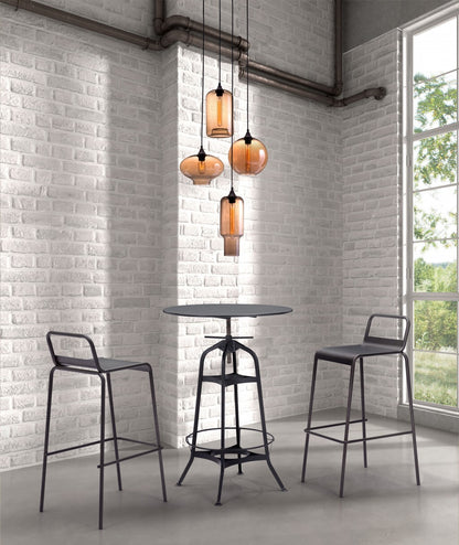 Amber and Black Hanging Ceiling Lamp
