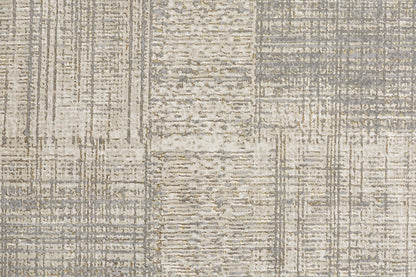 12' X 15' Gray And Ivory Abstract Area Rug